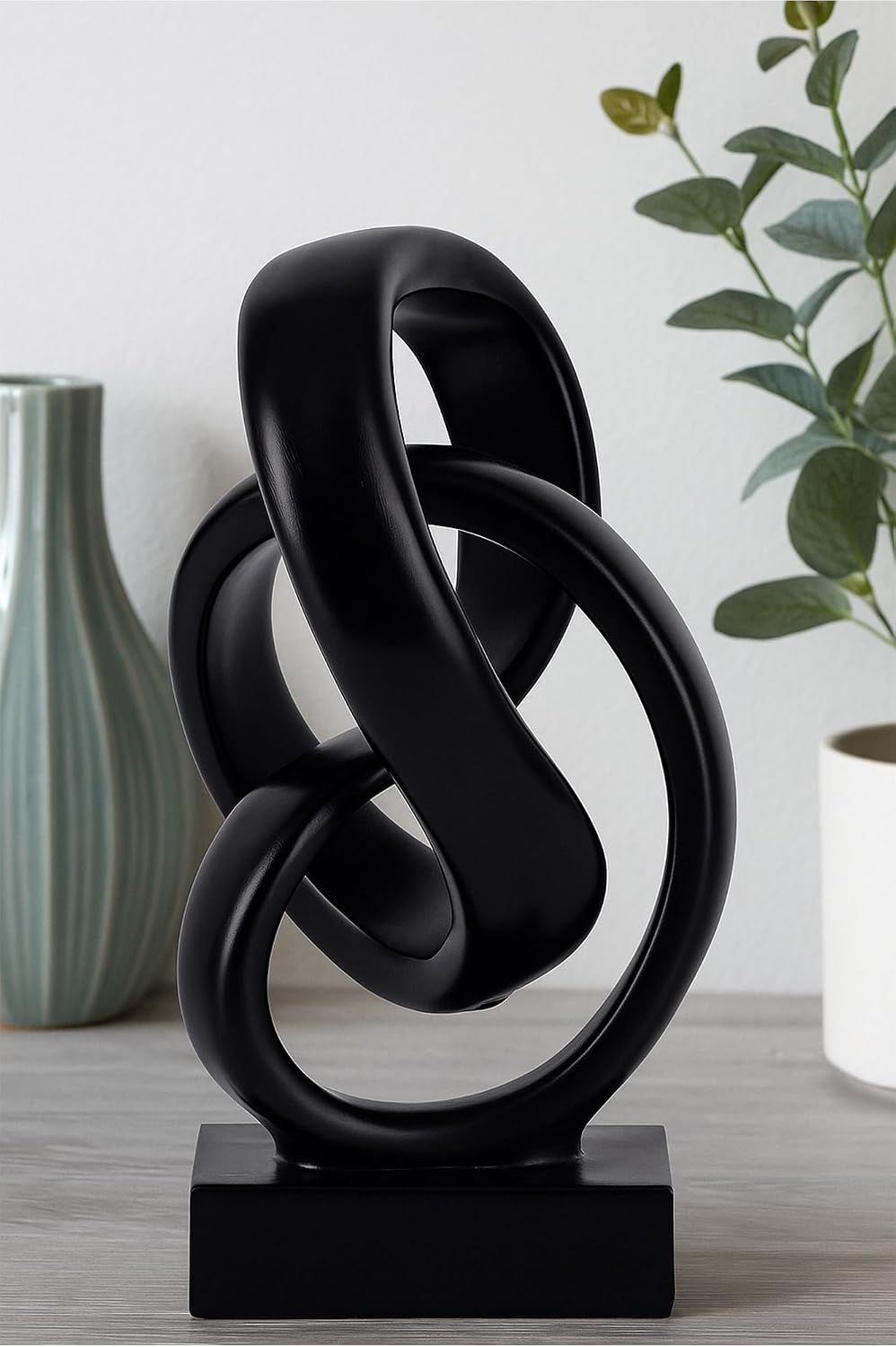 Abstract Intertwined Knot Sculpture - Hình 2
