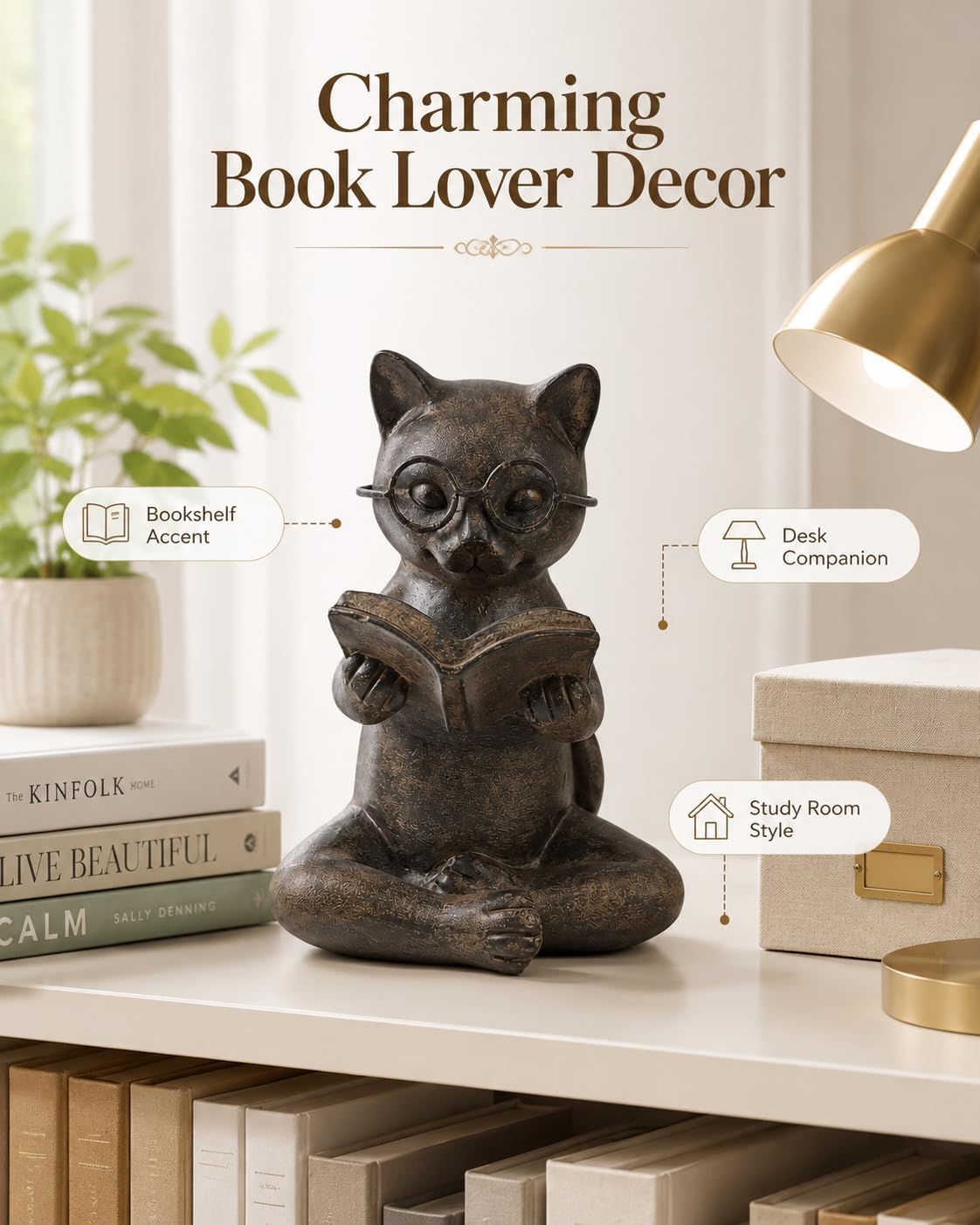 Bronze Resin Cat - Hình 8