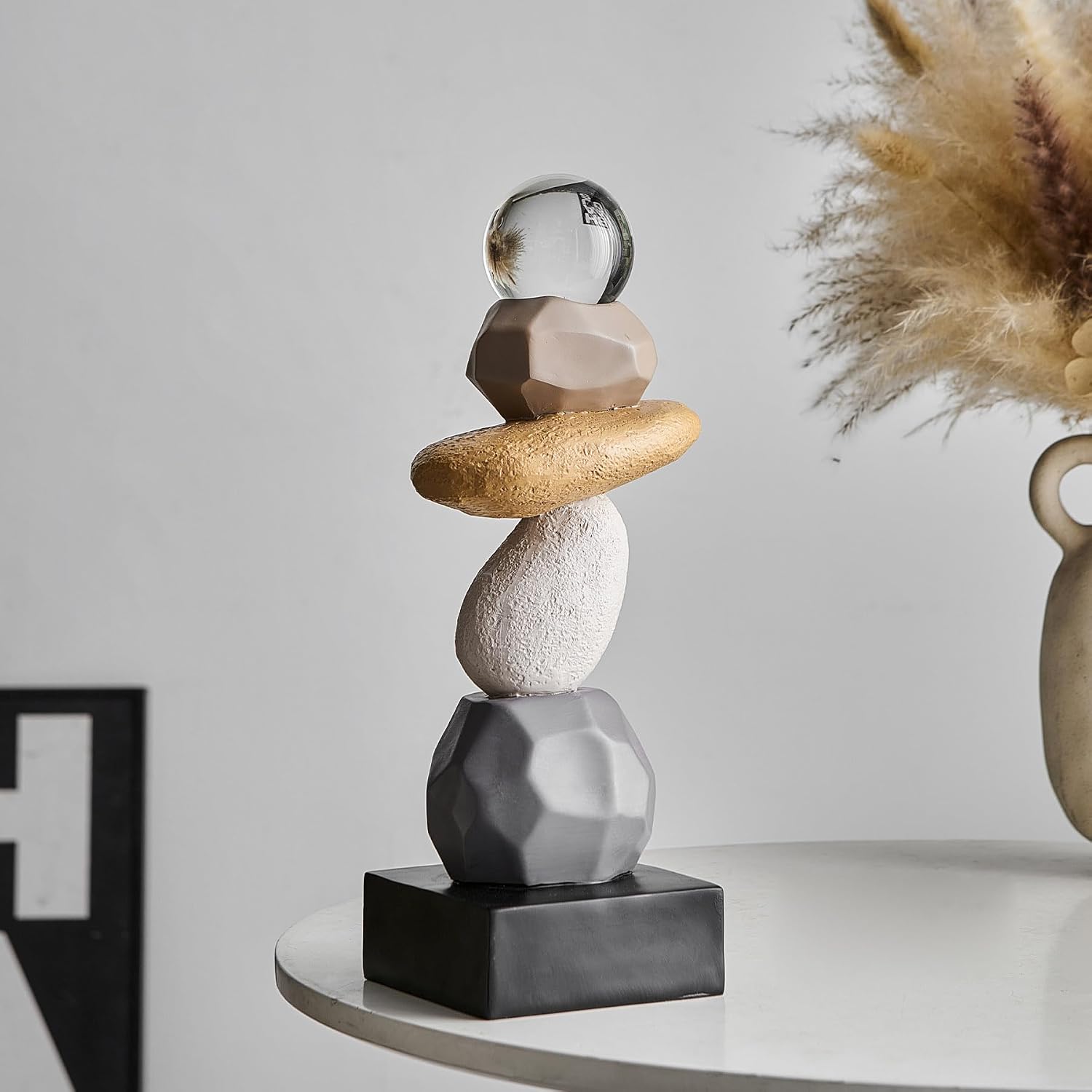 Abstract Stacked Stone Sculpture - Hình 8