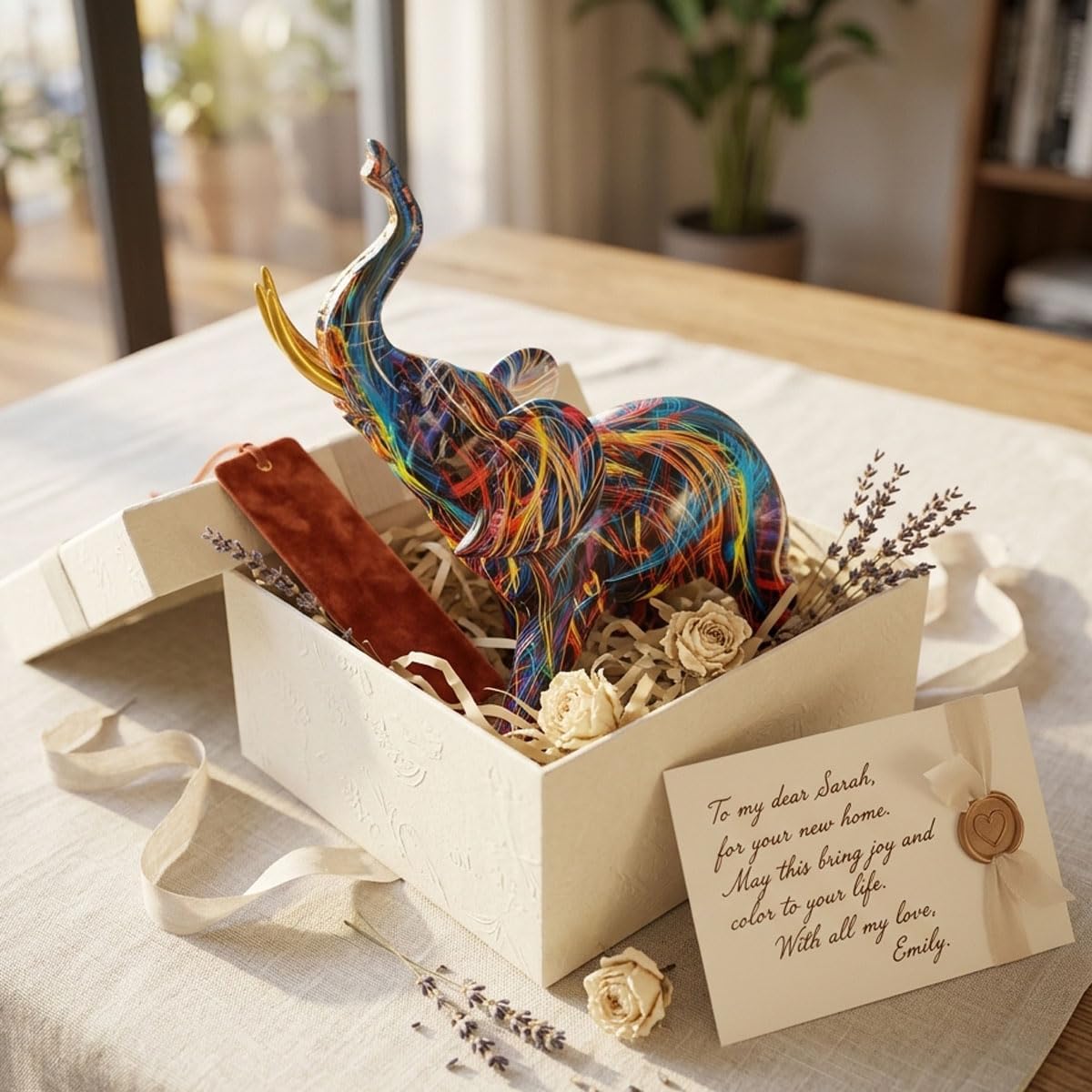 Elephant Figurine Resin - Hình 8