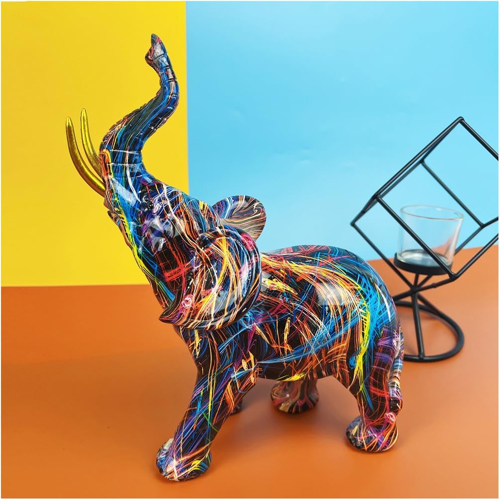 Elephant Figurine Resin - Hình 9