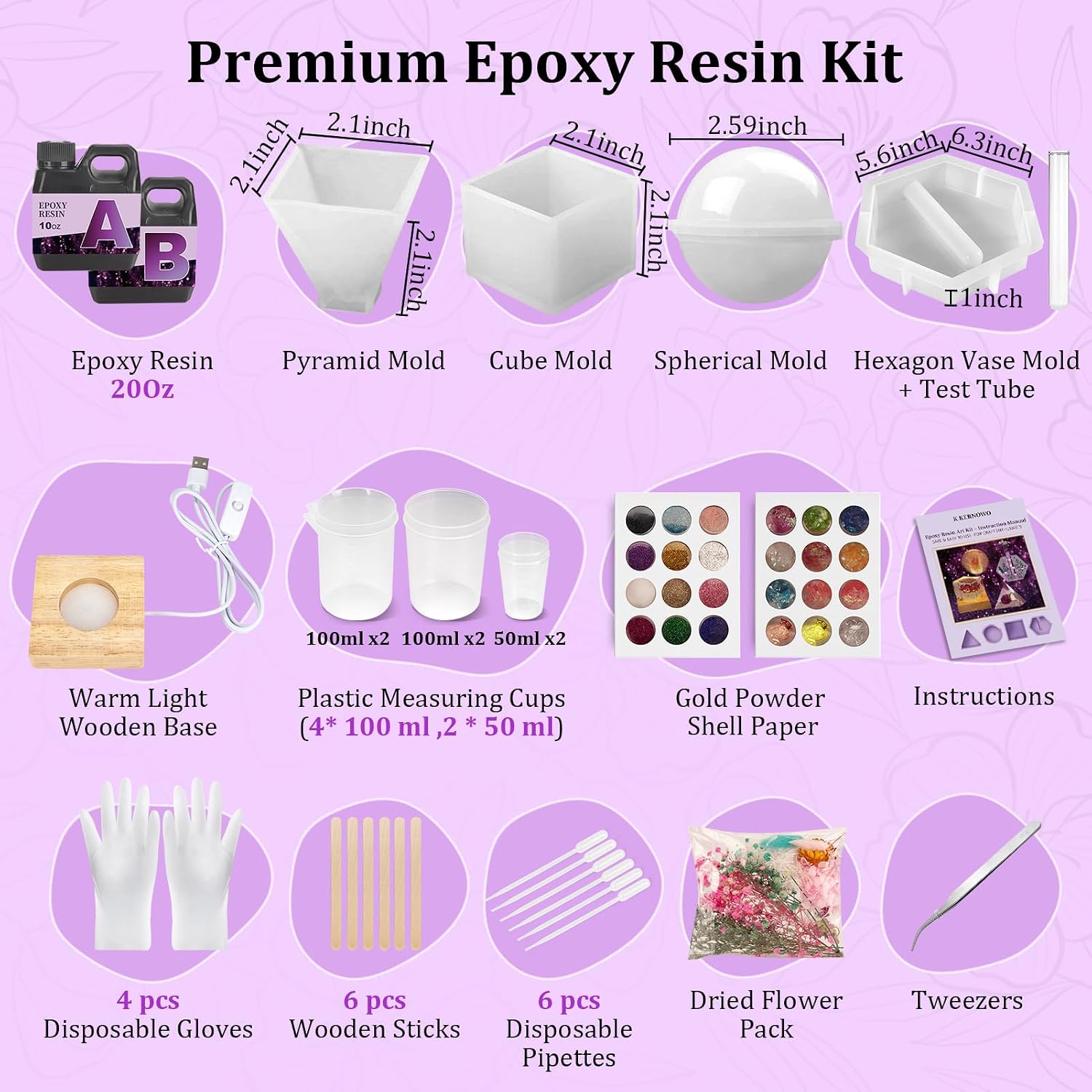 Resin Crafting Kit Moulds - Hình 8