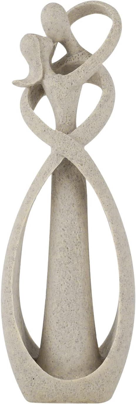 Abstract Embrace Sculpture, Resin, Small, Stone Effect