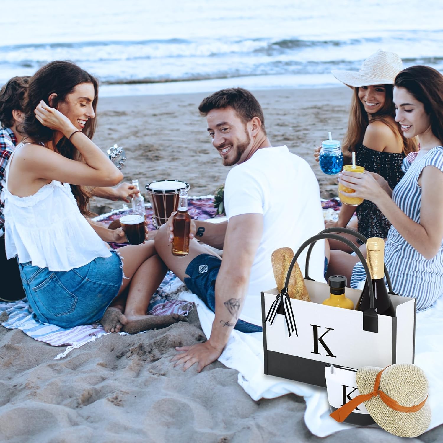 Canvas Tote Bag Pouch - Hình 2