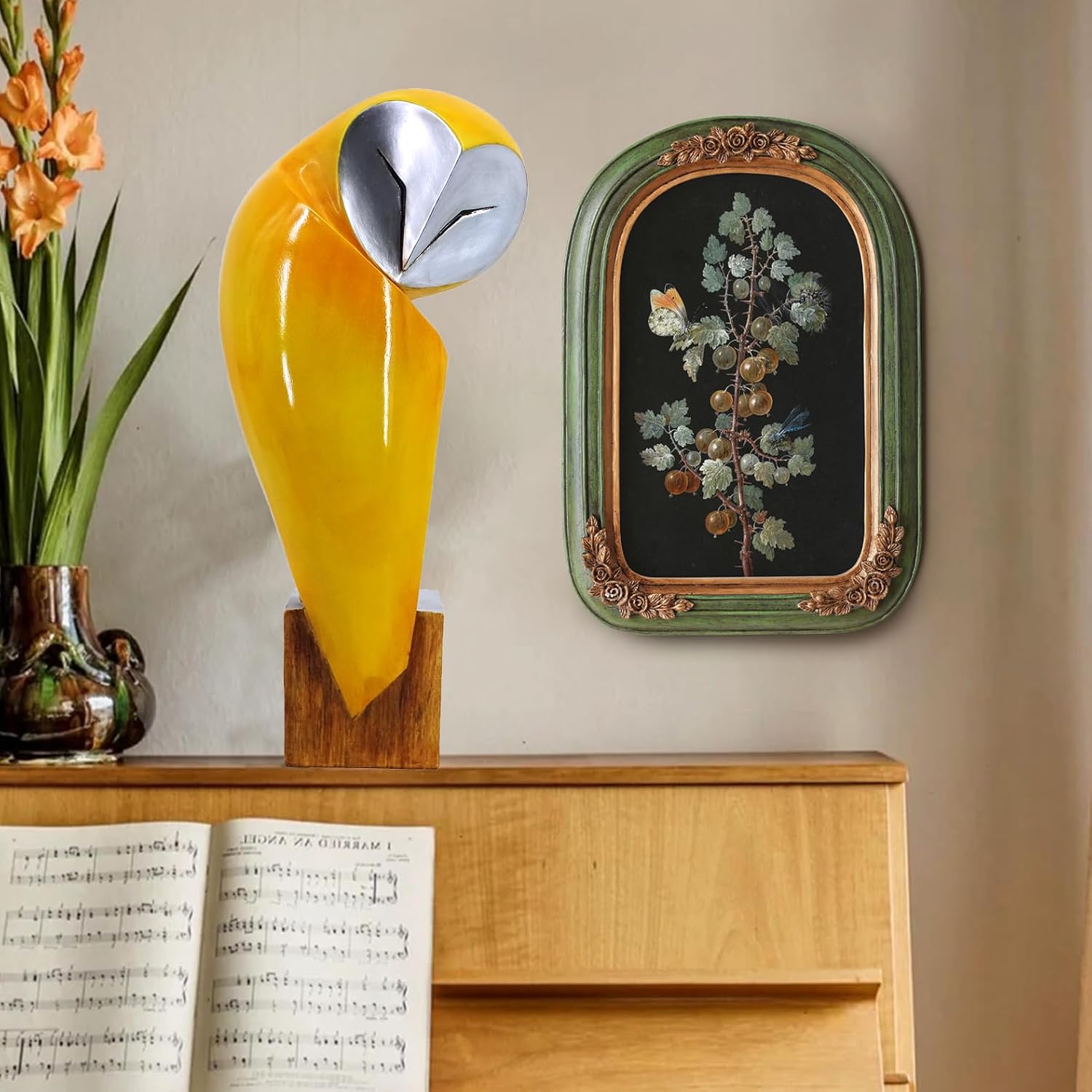 Abstract Owl Sculpture - Hình 2